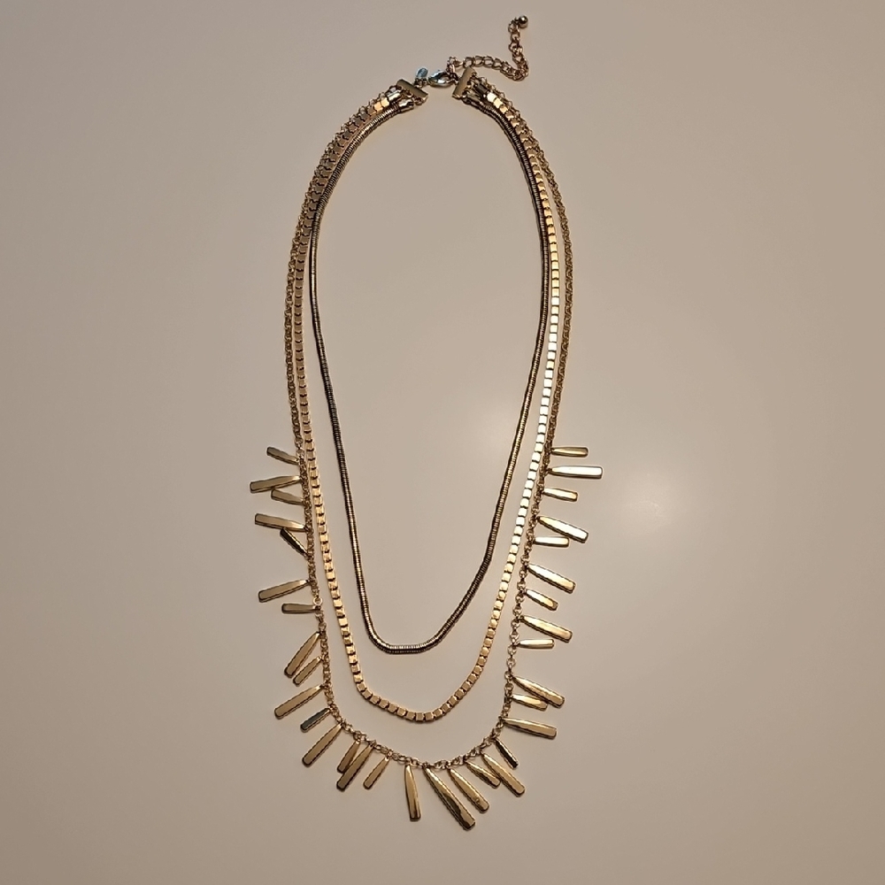 Chico's 3-Strand Gold-Tone Layered Necklace